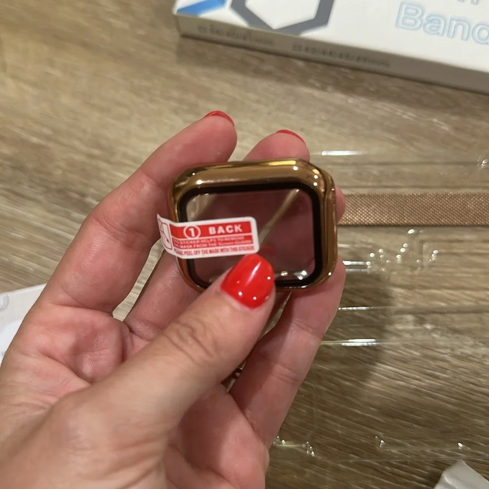 Bronze Watch Band for Apple Watch. Comes with case for 40 mm screen